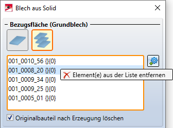 Mehrere Grundbleche auswählen