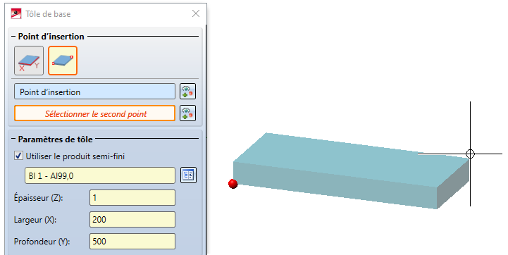 Grundblech zwei Punkte
