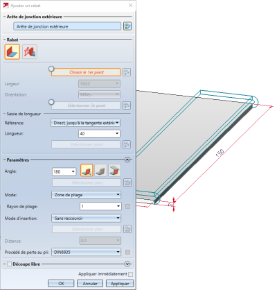 Lasche um 180° ankenten